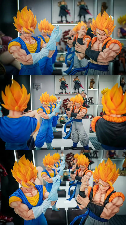 Jt Statue Gogeta Vegetto Figure Dragon Ball Jt Vegetto Gogeta Statue with Base Super Saiyan Action Figures Collection Model Toys