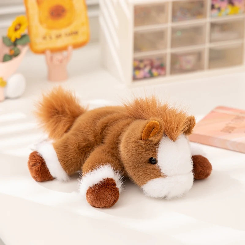 The Codex 18cm Cartoon Lying Plush Animal Wrist Support Cute Horse Duck Cow Frog Kawaii Office Companion Doll - scented