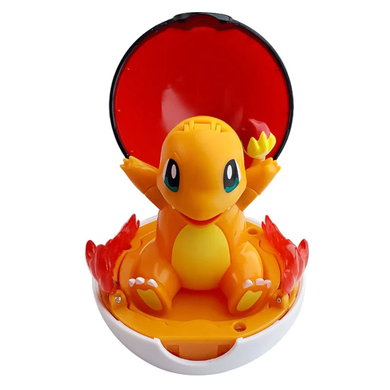 Original Pokemon Figure Pikachu Piplup Cubone Mimikyu Jigglypuff Cute Anime Ornament Pokeball Deforme Figurine Children Toy Gift