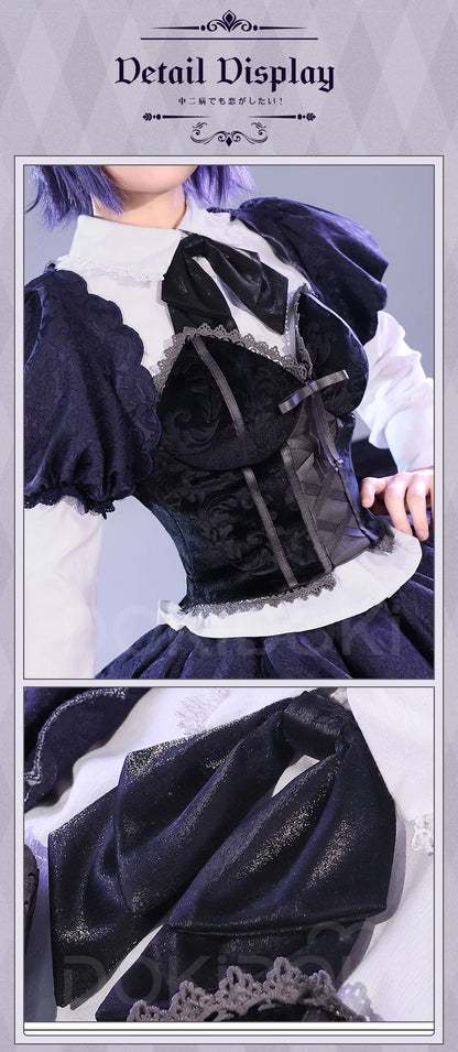 IN STOCK Takanashi Rikka Cosplay Costume Anime Love, Chunibyo & Other Delusions DokiDoki-SR Rikka Lolita Dress Gothic Costume