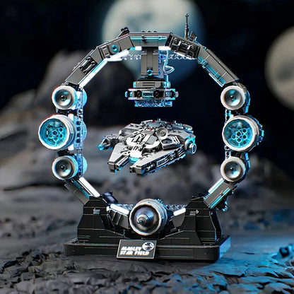Hovering Millennium Falcon Building Blocks, Star War Falcon Spaceship MOC Bricks Toys, Magnetic Levitation Model Gift for Adults