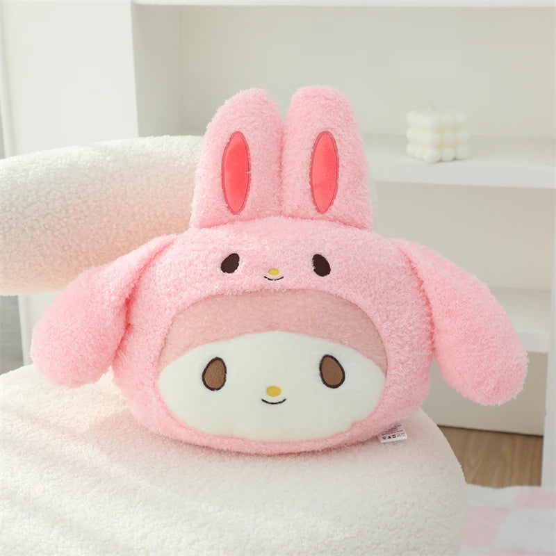 Sanrio Lovely Hello Kitty Headrest Back Cushion Chair Lumbar Support Car Seat Decor My Melody Kuromi Throw Pillow Gifts Girl