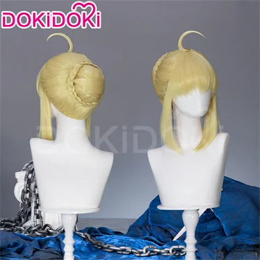 Saber Cosplay Costume Honkai: Star Rail x Fate DokiDoki-SR HSR Women Costume Dress Saber Cosplay Wig