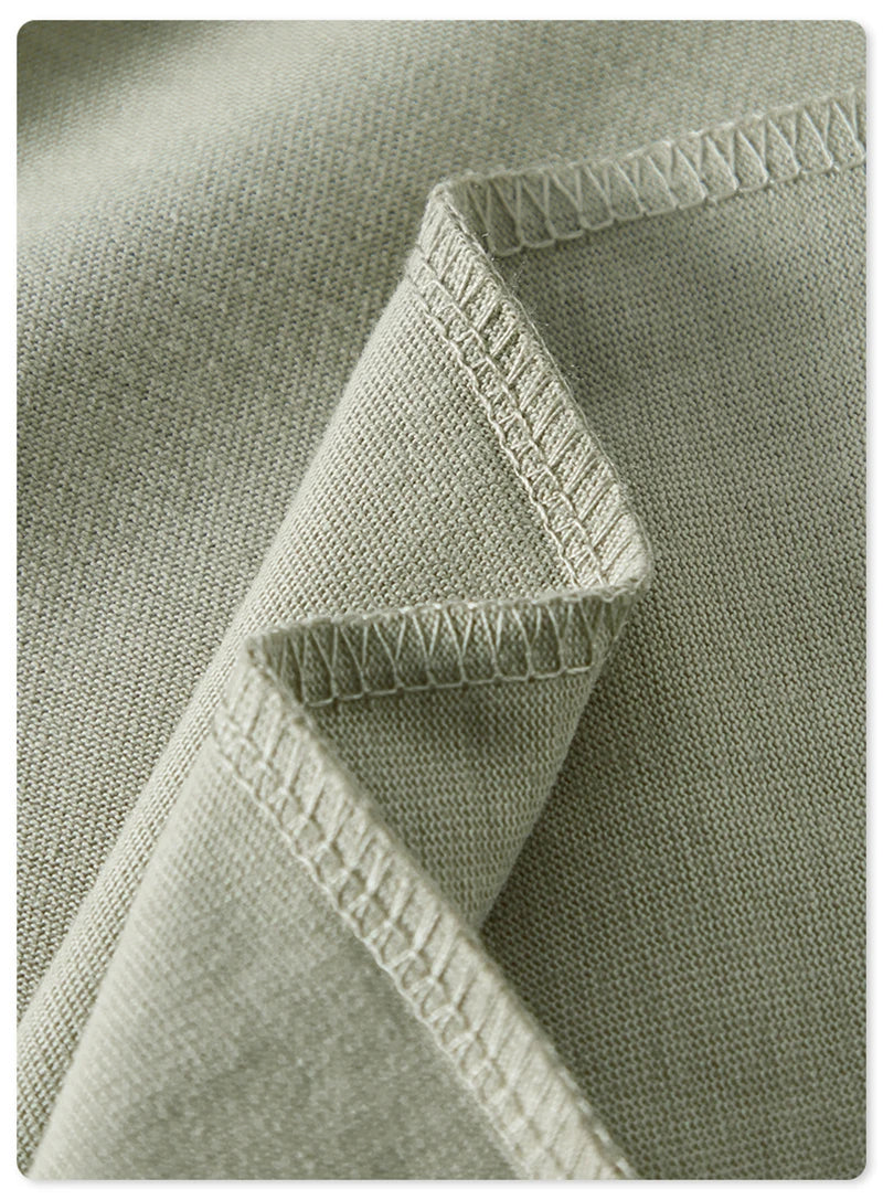 ZODF NEW Autumn Men's Solid Full Sleeve T Shirts Unisex Loose Oversized Casual 305GSM Cotton Basic T-Shirt Brand TEE HY0209