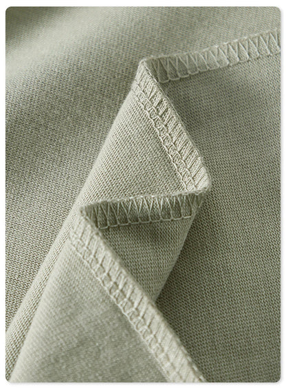 ZODF NEW Autumn Men's Solid Full Sleeve T Shirts Unisex Loose Oversized Casual 305GSM Cotton Basic T-Shirt Brand TEE HY0209