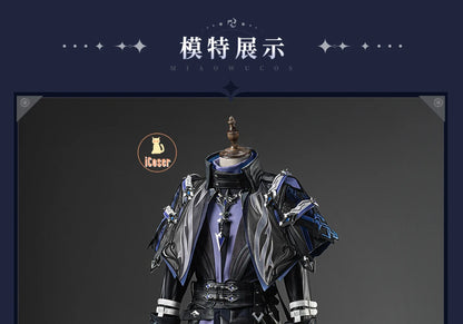 Genshin Impact Kyryll Chudomirovich Flins Cosplay Costume Wig Uniform Game Cos Outfit Halloween Party for Women Men Carnival Set