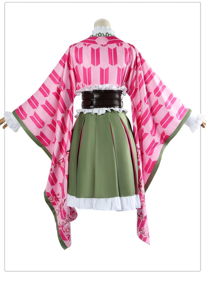 Kanroji Mitsuri Cosplay Costume Set Women Polyester