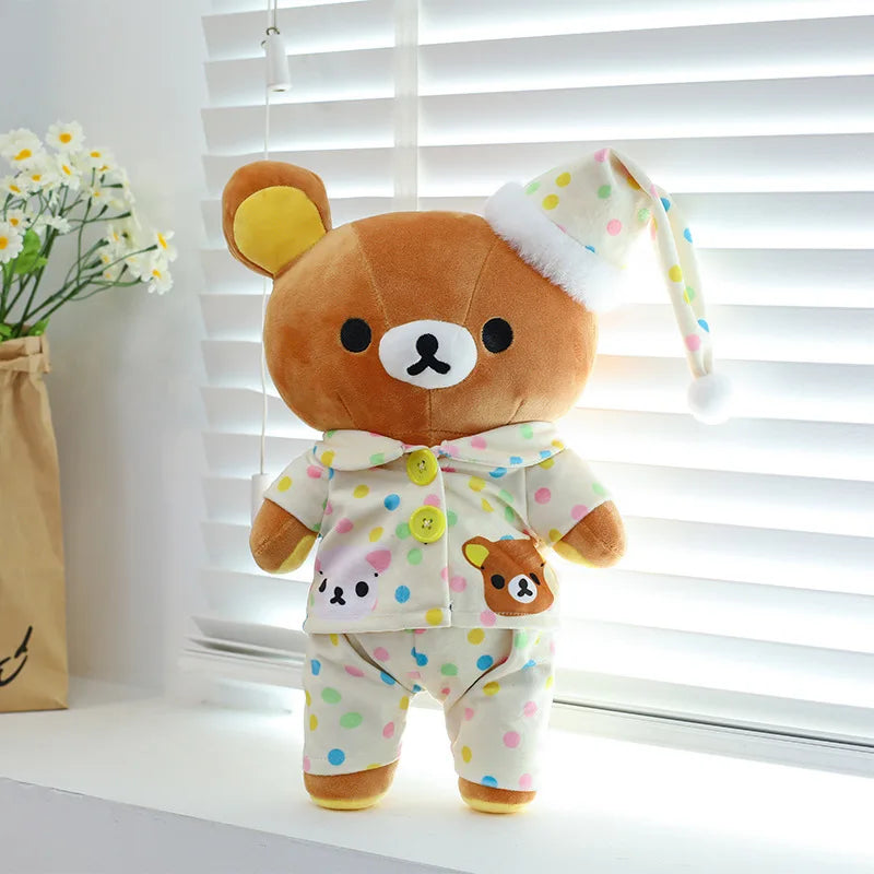 35/45/75cm Big Size Rilakkuma Kawaii Anime Plush Stuffed Doll Room Decorated Plushies Pajamas Bear Pillow Ornaments Holiday Gift