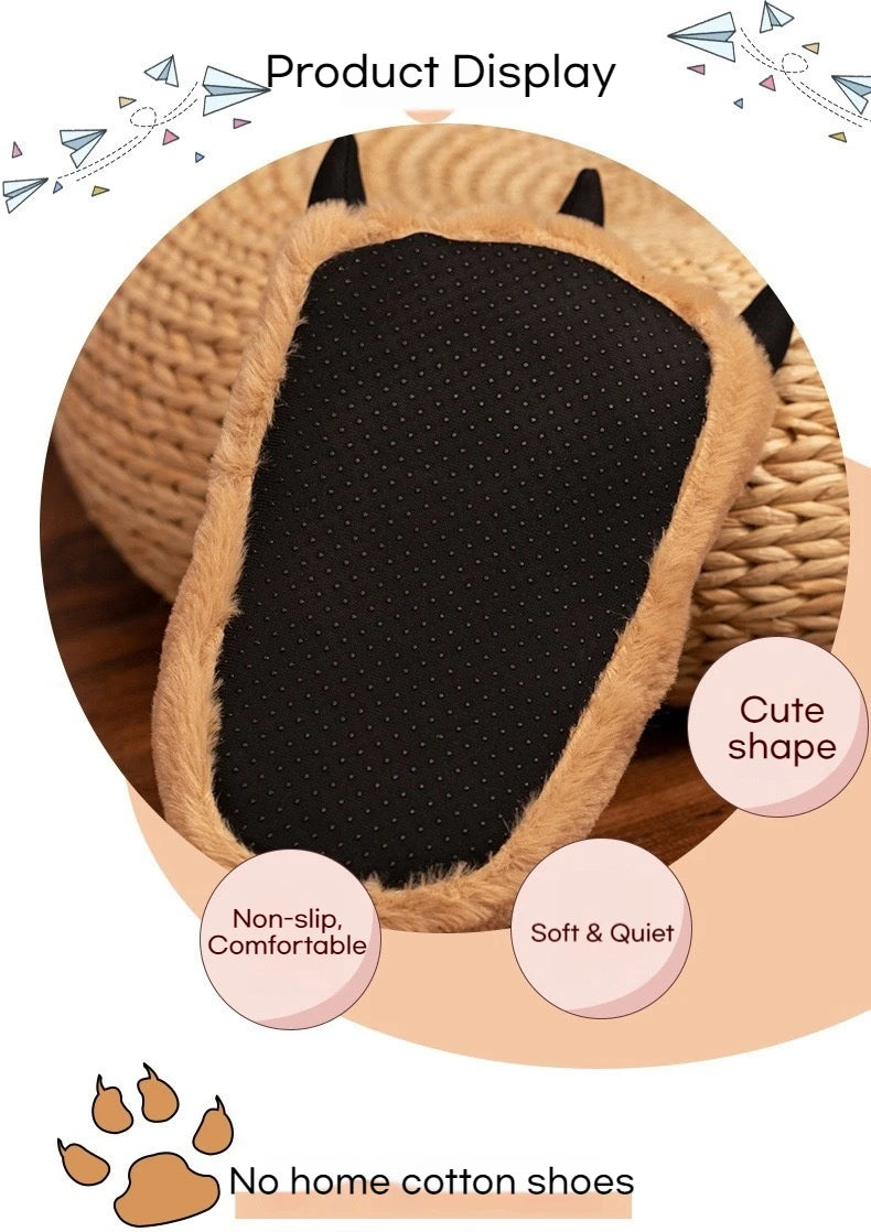 New Animal Claw Shoes For Adults, Warm And Casual Cute And Cute Plush Toys All Inclusive Flat Slippers Wholesale