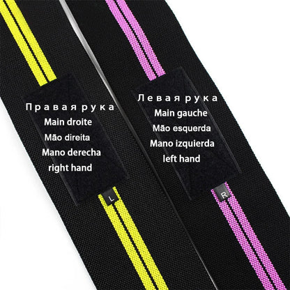 1pair Wrist Support Braces Elastic Nylon Wristband Bandages For Sports,Weight Lifting, Crossfit, Powerlifting, Strength Training