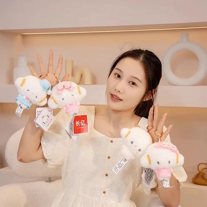 Genuine Sanrio New Kawaii Cute Cogimyun Kogimyun Plush Keychain Stuffed Plush Toy Small Pendant Keyring Birthday Gifts For Girls