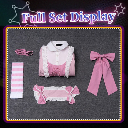 Stocking Cosplay Costume Anime DokiDoki-R Women Pink Dress Cute Stocking Cosplay Costume Lolita