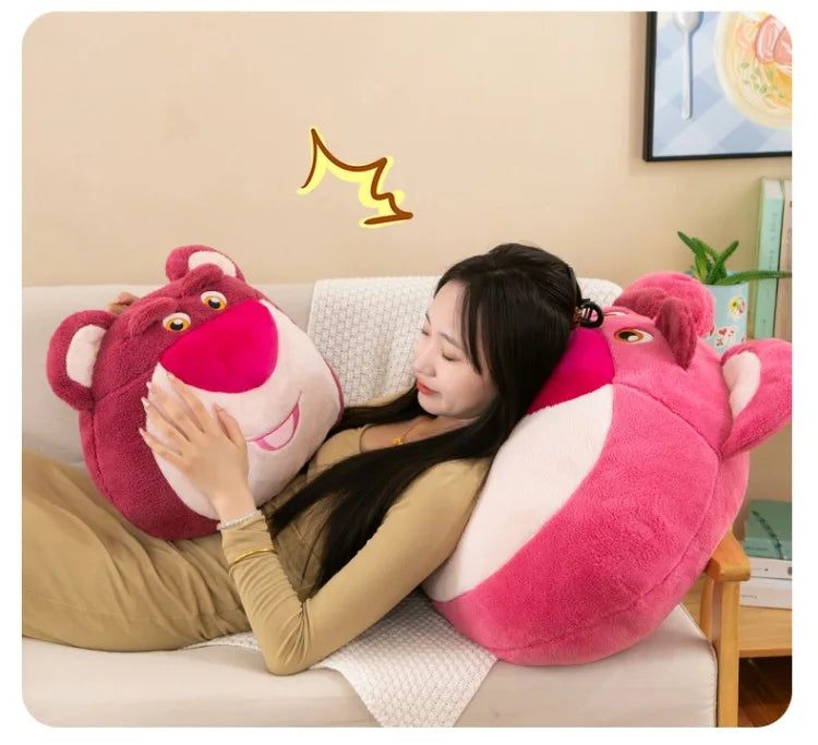 65cm Disney Toy Story 4 Strawberry Bear Cute Girl Heart Bear Backrest Plush Toy Doll Pillow Doll Cushion with Strawberry Flavor
