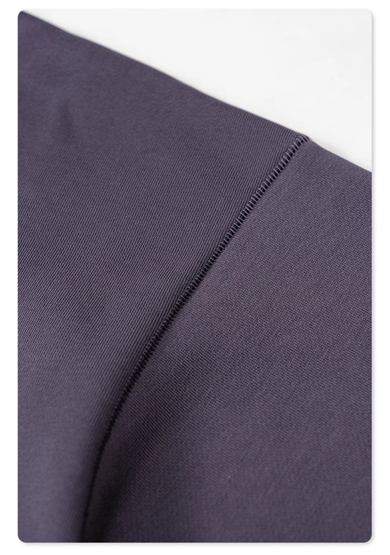 ZODF New Autumn Winter Solid Heavy Weight Hoodies For Men Unisex Basic Loose 440gsm Knitted Hooded Pullovers HY0886