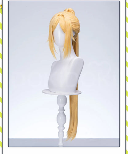 Trigger Wig Game Zenless Zone Zero DokiDoki ZZZ Trigger Cosplay Women 80cm Yellow Long Hair Free Wig Cap