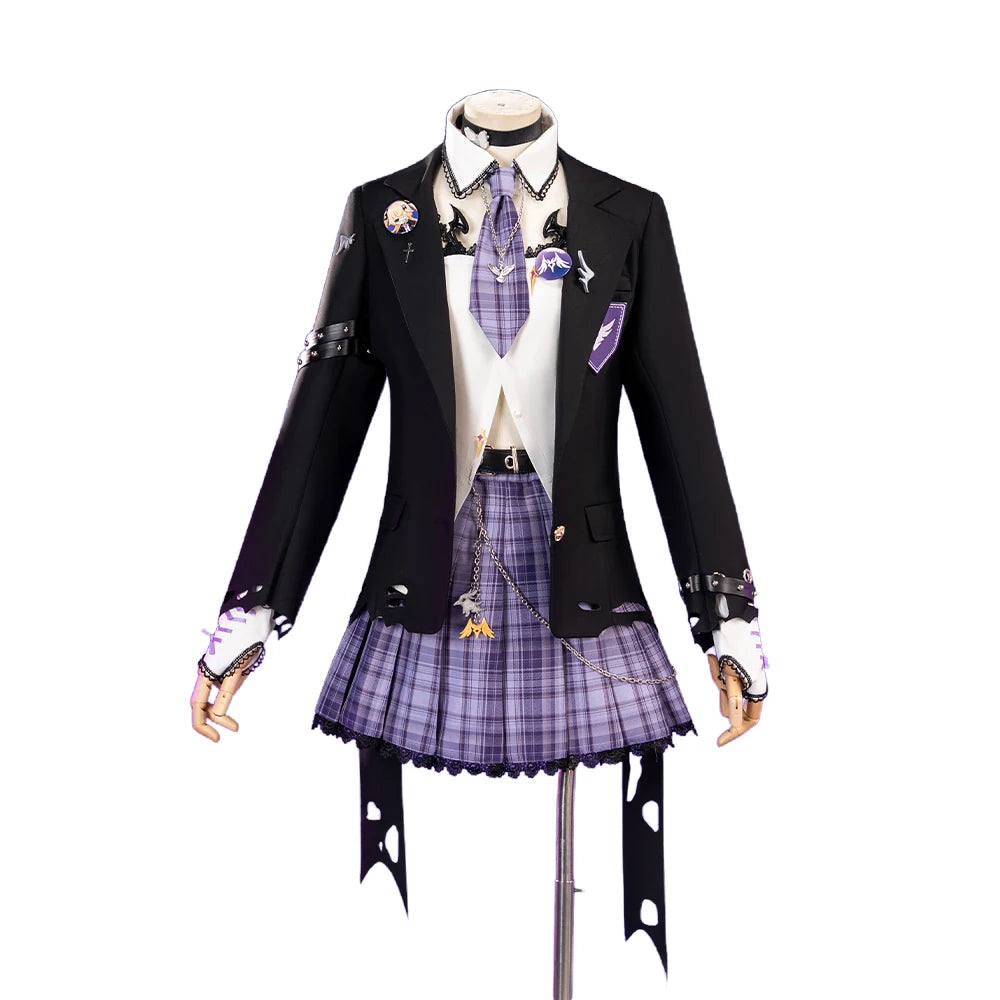 Fischl Cosplay Costume Game Genshin Impact DokiDoki-R Fischl School Uniform Cosplay Women Daily Costume