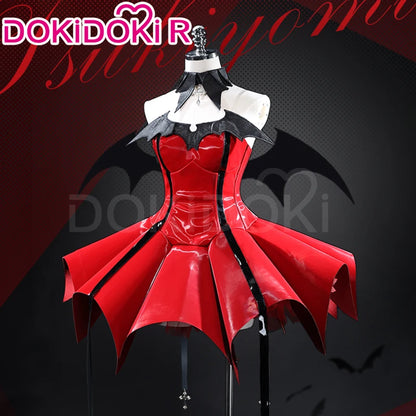Tsukiyomi Utau Cosplay Costume Anime Shugo Chara Cosplay DokiDoki-R Women Cute Red Dress Tsukiyomi Utau Devil Cosplay Christmas