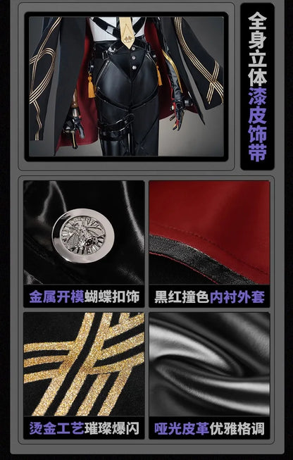 Zenless Zone Zero Evelyn Chevalier Cosplay Costume Wig Uniform Jacket Headwear Earrings Stars of Lyra Halloween Party Women Prop