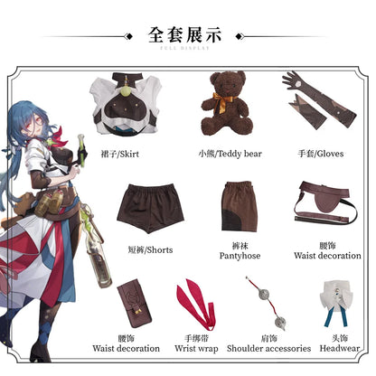 Honkai Star Rail Natasha Cosplay Costume Set Polyester - C1 / S