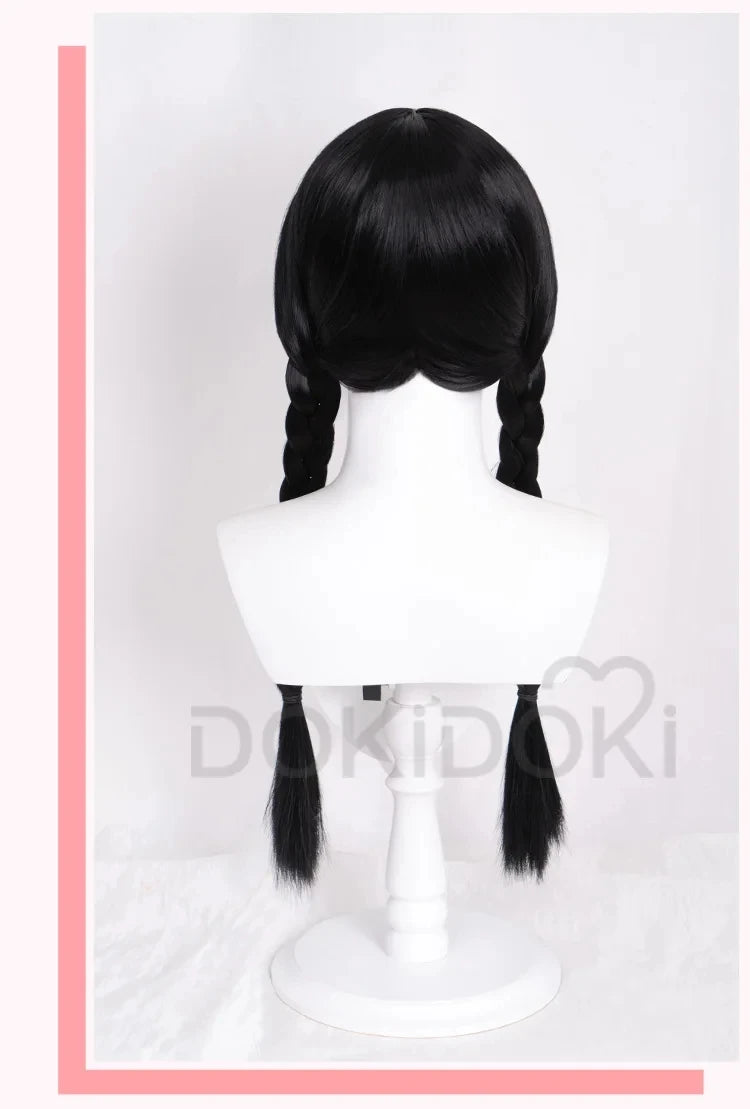 IN STOCK Wednesdayy Agnes Enidd Morticiaa Wig Anime DokiDoki Women Halloween Cosplay Long Hair High Heat Resistant Free Wig Cap