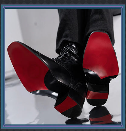 IN STOCK Men Women Cosplay Props 19cm Heightening Shoes DokiDoki Men Daily Black White 15cm Leather Shoes Halloween Cosplay