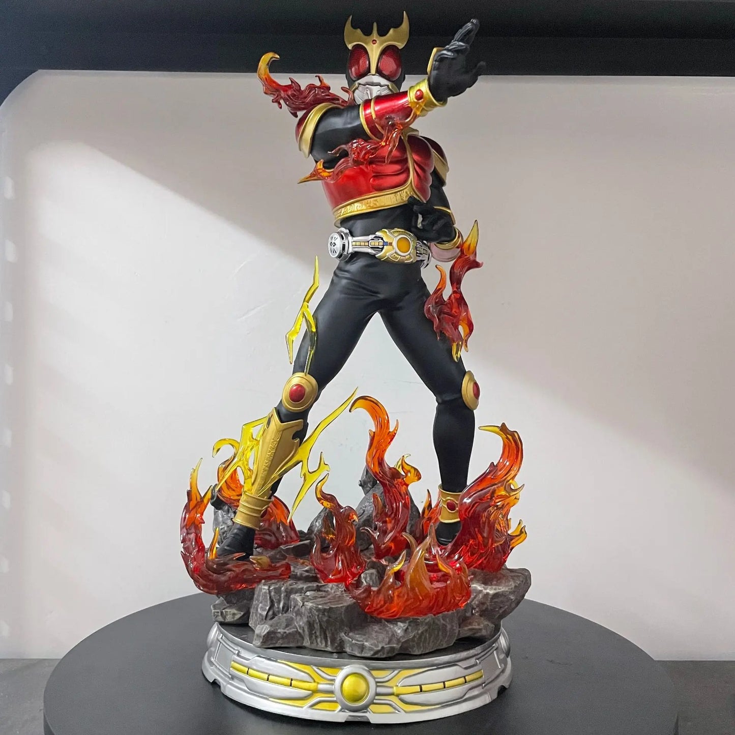 38cm Masked Rider Kuuga Rising Dragon Form Anime Figure Kamen Rider Figurine Collection Statue Model Ornament Room Desk Toy Gift