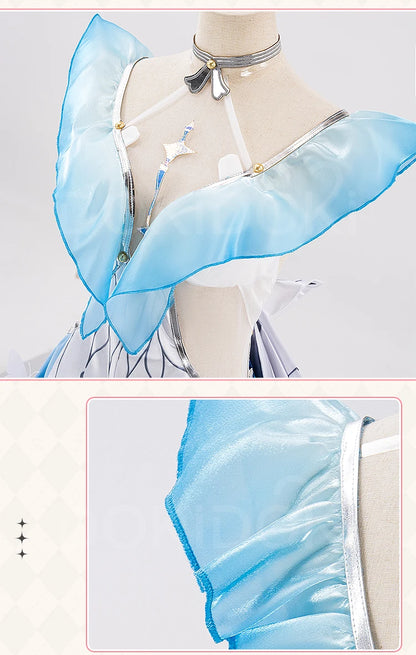 IN STOCK The Shorekeeper Cosplay Costume Game Wuthering Waves【XS-3XL】DokiDoki-N Women Blue Christmas Costume Dress Plus Size