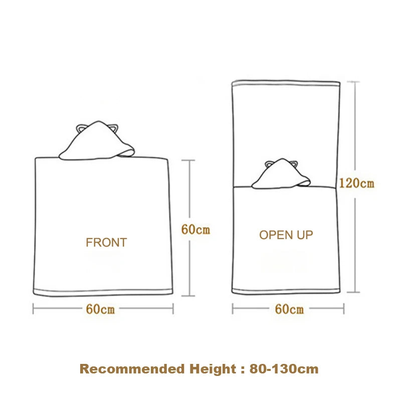 Bath Robe for Kids Bathing Towels Boys Hooded Microfiber Unicorn Beach Towel Robes Girls Stitch Cape Towels Poncho