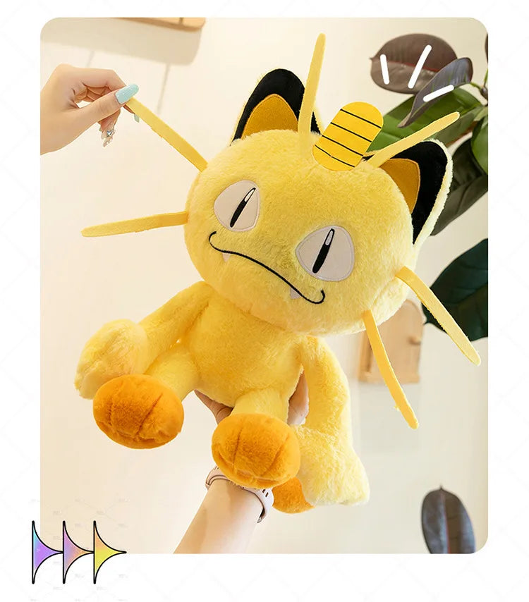 35/70cm Meowth Pokemon Plush Toys Large Anime Doll Cute Pillow Cartoon Giant Pokémon Plushie Stuffed Gift for Kids Christmas