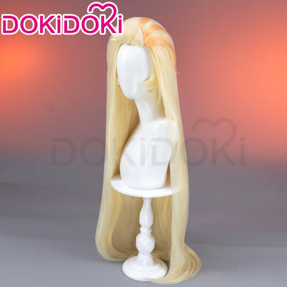 IN STOCK Vaggie Cherry Boom Lillth Morningstar Wig Anime DokiDoki 100cm Long Hair Lillth Cosplay Pre Crimped Wig Free Cap