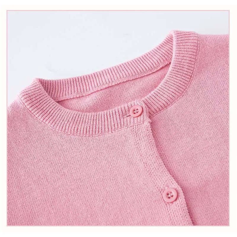 Boys Girls Sweater Cardigans 1 to 2 3 4 5 6 7 8 9 Years 2024 Cotton Baby Kids Sweaters Plain Knit Spring Autumn Children Clothes