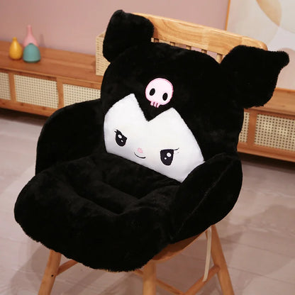 Comfortable Cinnamoroll Seat Cushion Cartoon Kuromi My Melody Sitting Cushion Dining Room Bedroom Chair Back Cushion Home Decor