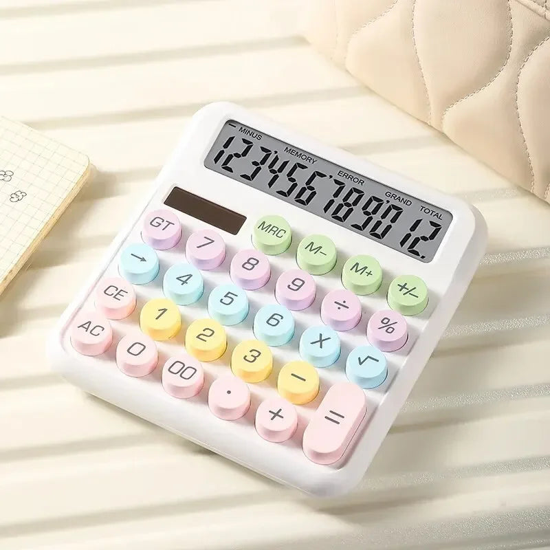 Ins Dopamine Candy Color Calculators Large Display Mechanical Dot Keyboard Back To School Supplies Students/Finance Stationery