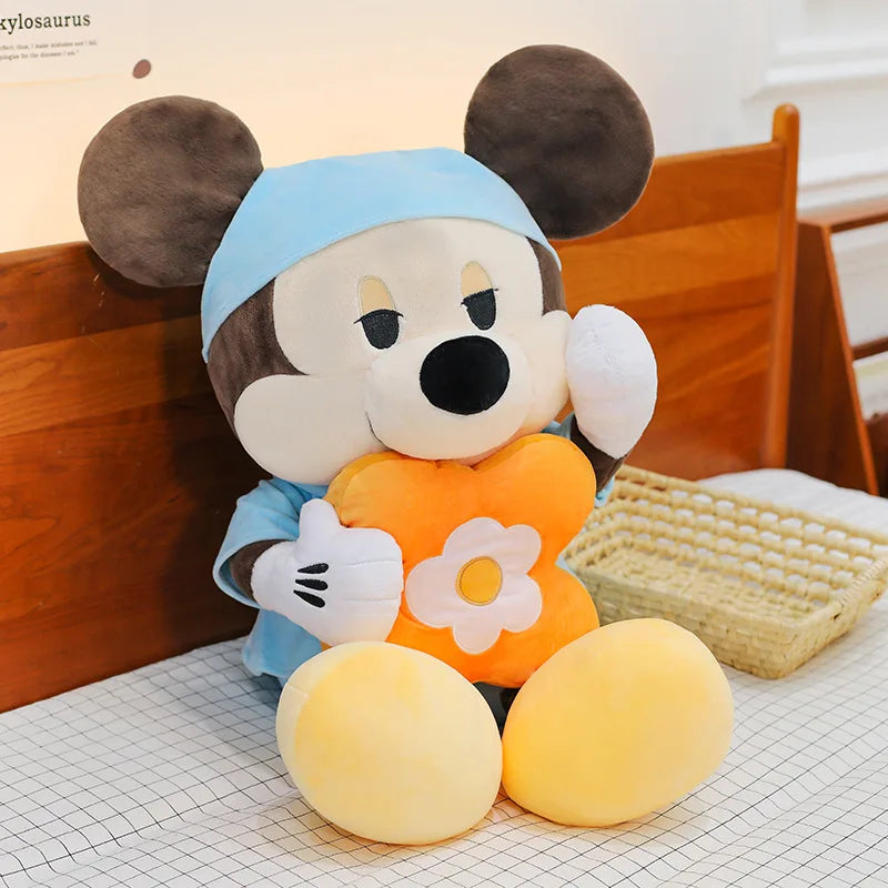 Large Size 80cm New Minnie Mickey Mouse Couples Doughnut Kawaii Movies Stuffed Plush Toy Doll Birthday Girlfriend Girl Xmas Gift