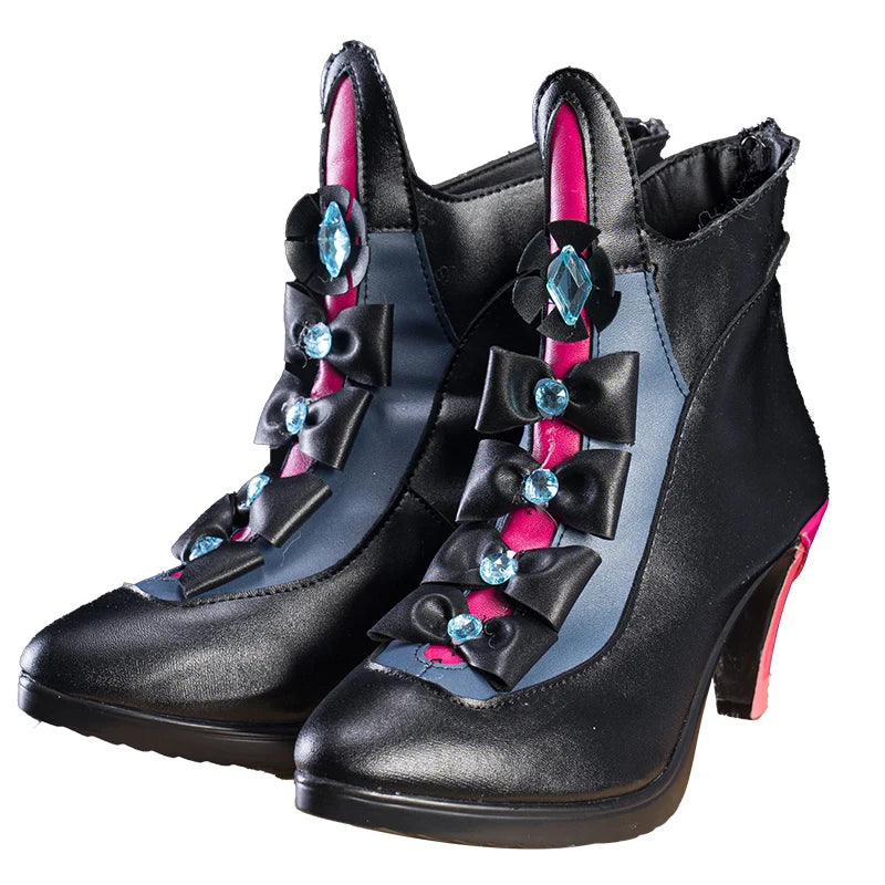 UWOWO Carlotta Shoes Game Wuthering Waves Carlotta Montelli  Cosplay Shoes Black shoes Woman Size 36-43