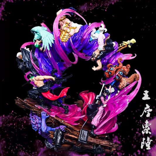Hot One Piece Anime Figures Zoro Gk Figurine Onigashima King Of Hell Action Figure Pvc Statue Model Decoration Gift Toys