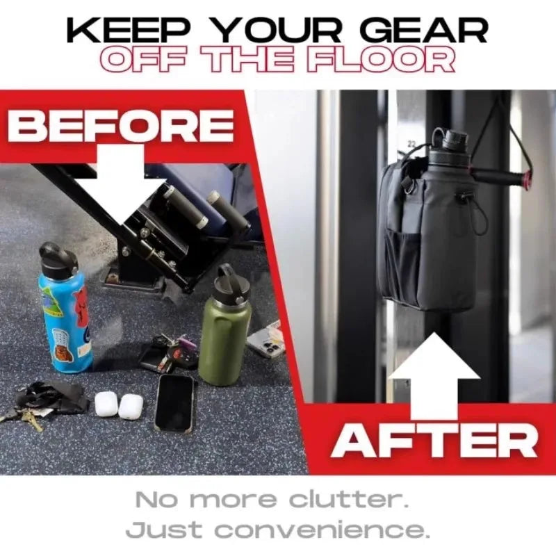 Magnetic Gym Bag Large Capacity with Phone Pocket Portable Water Bottle Pouch Accessories Organizer