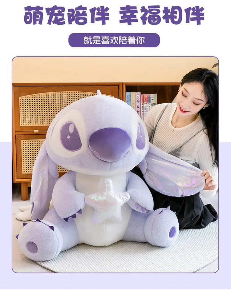 80CM Large Big Size Disney Stitch Cartoon Anime Plush Stuffed Doll Room Decoration Children Pillow Cute Peluche Ornaments Gifts