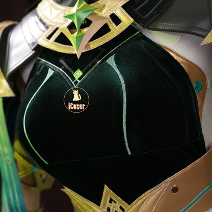 Genshin Impact Nefer Cosplay Costume Wig Dress Uniform Outfit Headwear Carnival Halloween Party for Women Girls Accessory iCoser