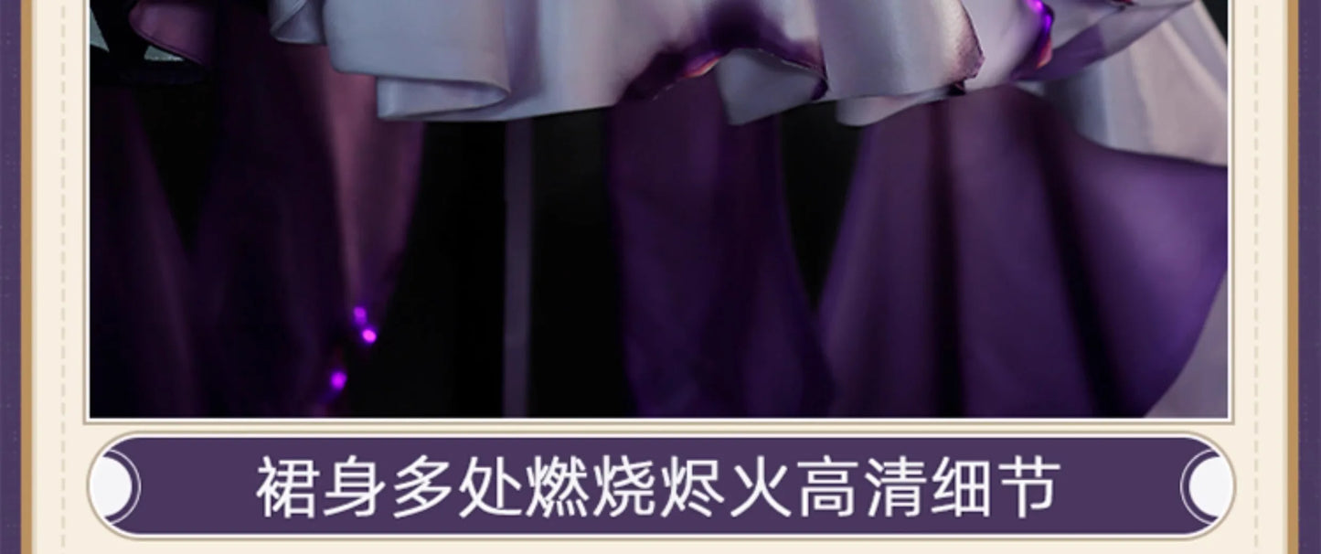 Honkai Star Rail Castorice Cosplay Costume Wig Dress Headwear Earrings Butterfly Props Halloween Party for Women Girls Carnival