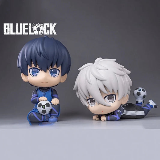 9cm Blue Lock Anime Figure Q Version Nagi Seishirou Action Figure Kawaii Isagi Yoichi Figurine PVC Collection Model Doll Toys