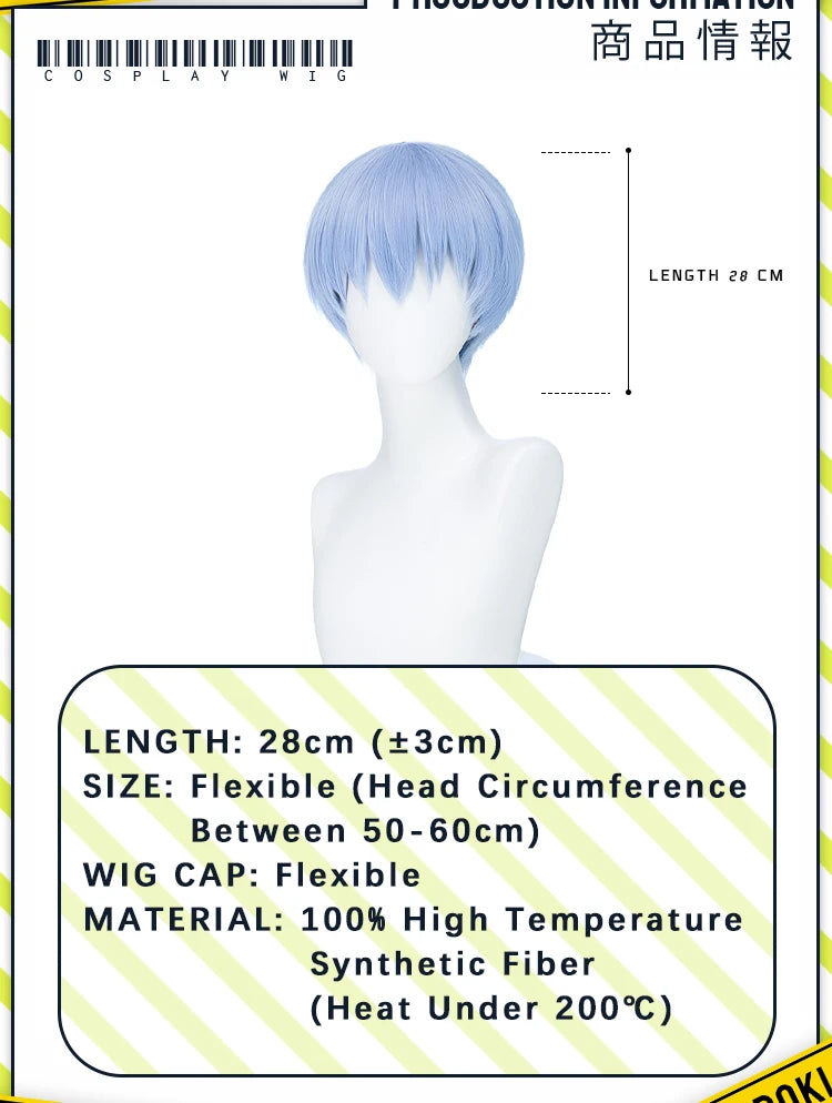IN STOCK Himmel Stark Heiter Wig Anime Frieren: Beyond Journey's End Cosplay DokiDoki Men Wreath Blue Short Hair Heat Resistant