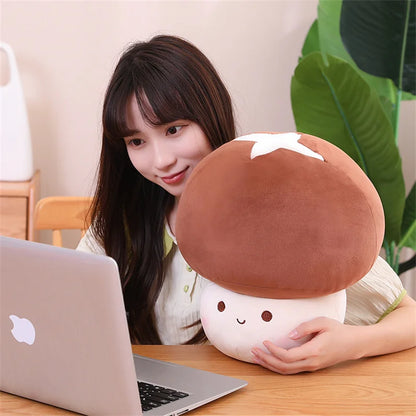 23/30cm Cute Vegetables Kawaii Red Mushrooms Shii-take Plush Soft Toy Stuffed Dolls Home Decor Gift For Girl Boy Birthday