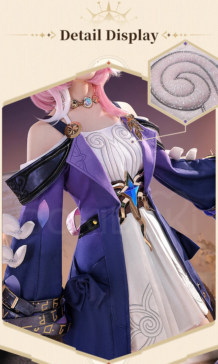 IN STOCK Cyrene Cosplay Costume Game Honkai: Star Rail【S-2XL】DokiDoki-SR HSR Metal Accessories Cyrene Wig Plus Size