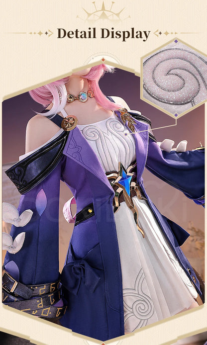 IN STOCK Cyrene Cosplay Costume Game Honkai: Star Rail【S-2XL】DokiDoki-SR HSR Metal Accessories Cyrene Wig Plus Size