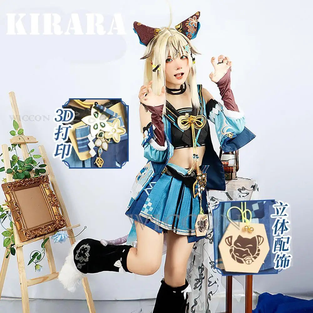 Genshin Impact Kirara Cosplay Costume Set Polyester