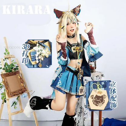 Genshin Impact Kirara Cosplay Costume Set Polyester