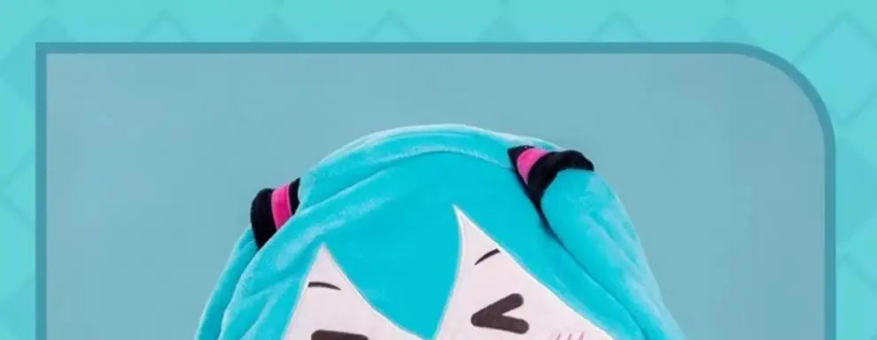 Kawaii Hatsune Itabag Multifunctional Hooded Air Conditioning Blanket Flannel Cloak Soft And Warm Nap Shawl Miku Surprise Gift