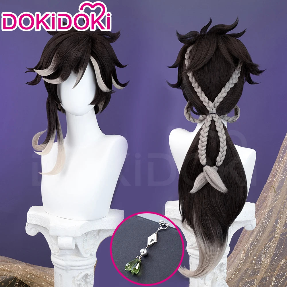 Sethos Cosplay Wig 70cm for Men Genshin Impact Sumeru Character Dokidoki Hair with Free Cap - Only / One Size