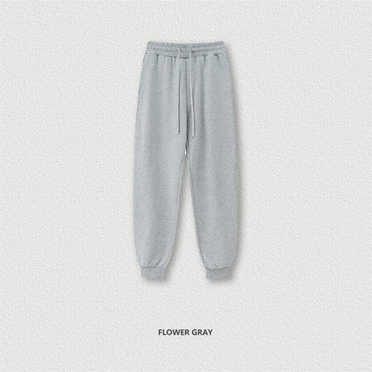 ZODF 2024 Autumn Winter Unisex Solid Sweatpants Heavyweight 440gsm Casual Loose Fit Sport Joggers HY0890 - Flower Gray